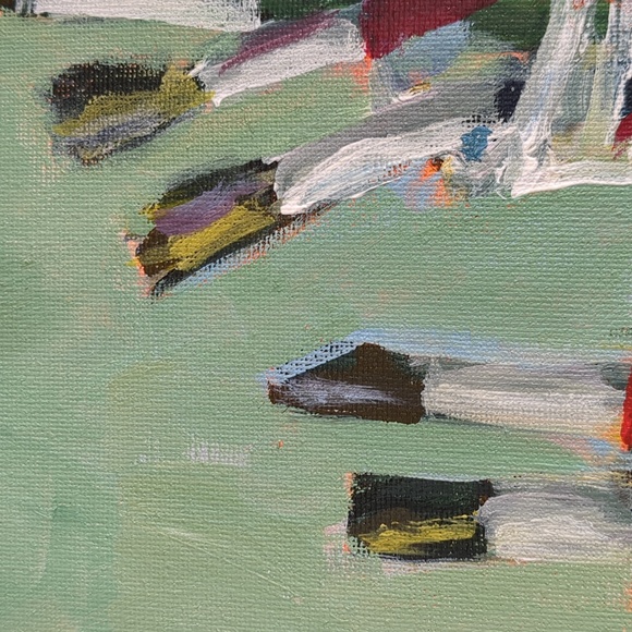 New Painting Green Tools Of The Trade Original Acrylic 11X14 Signed Canvas - Picture 7 of 11